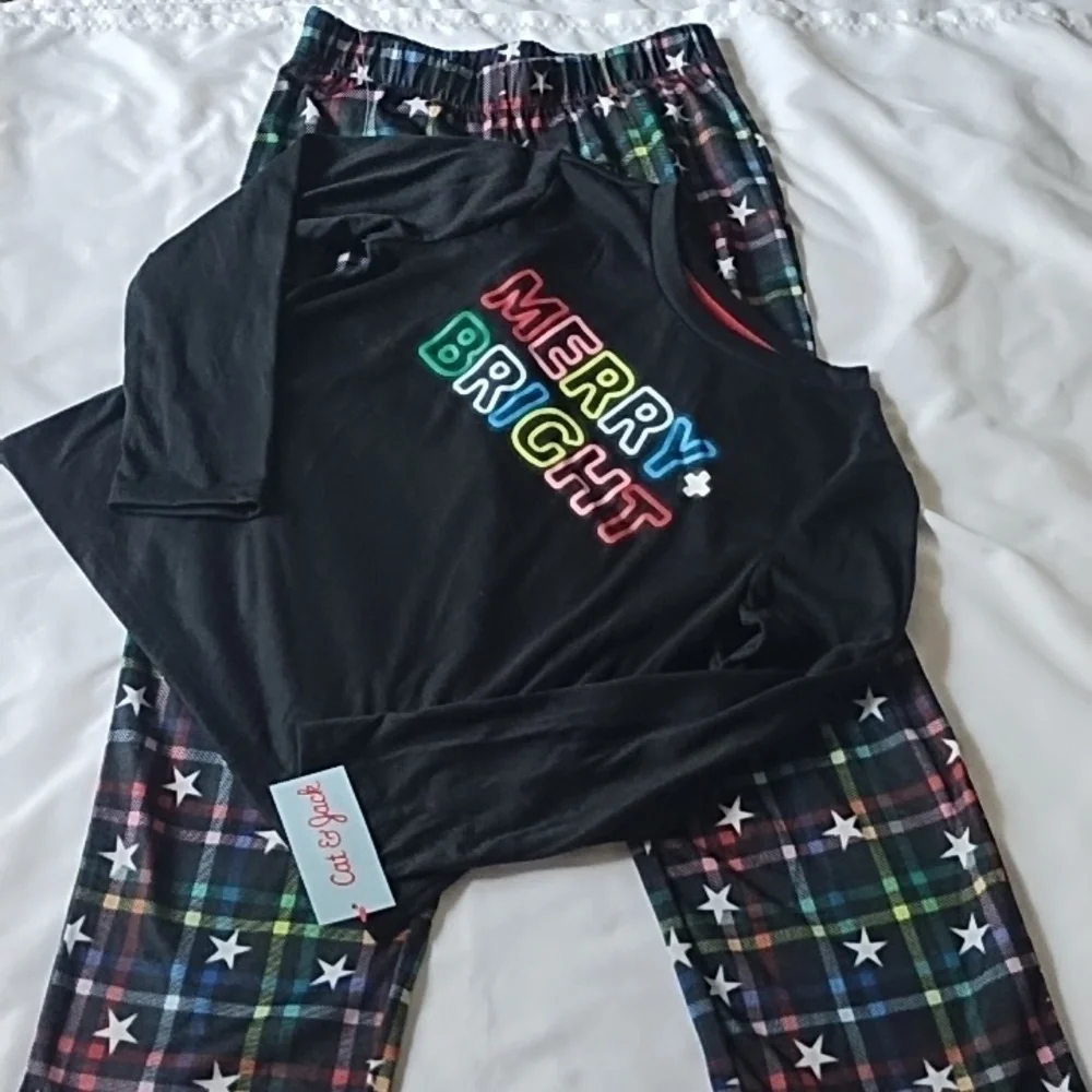 NWT Cat&Jack Merry+Bright Pajamas